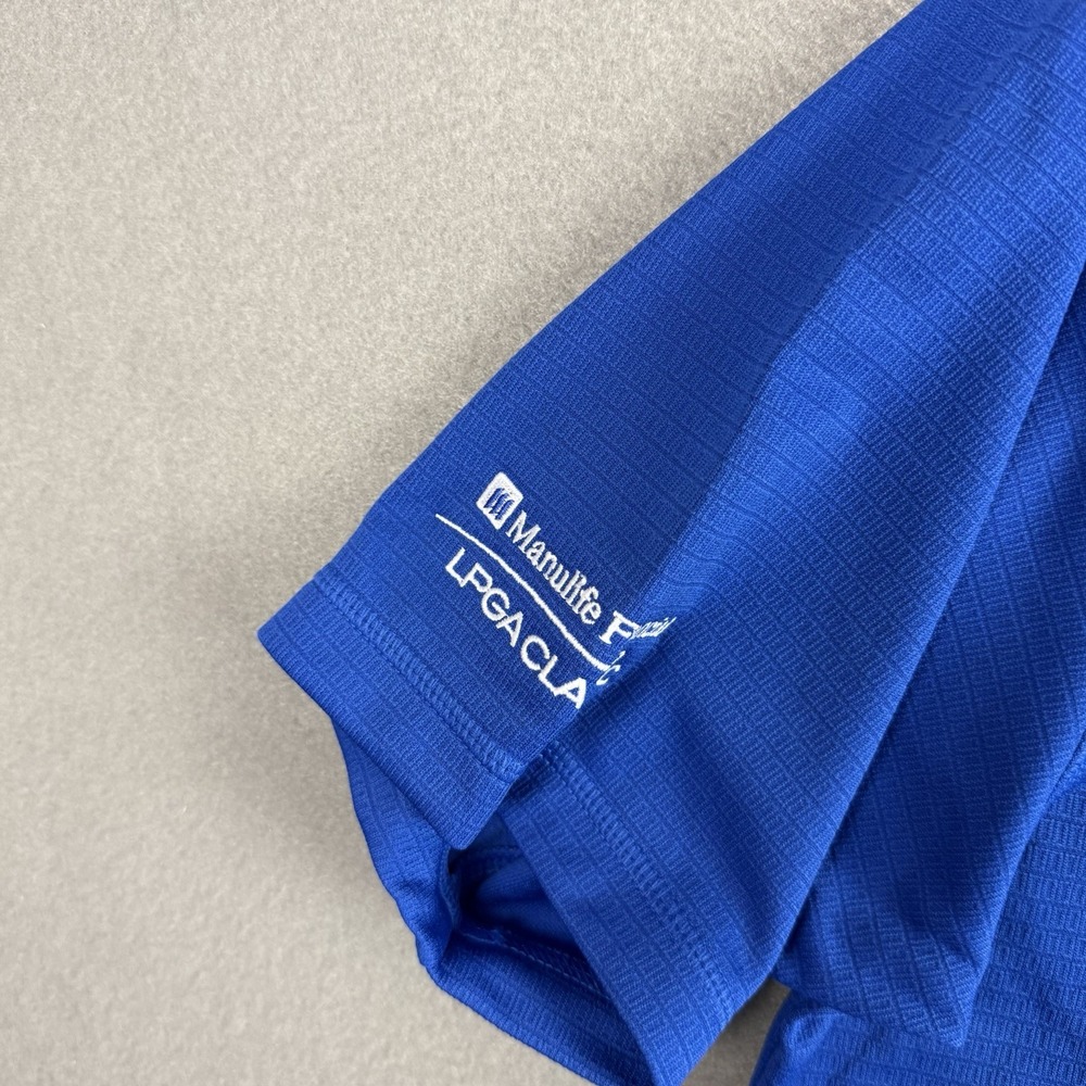 Adidas Golf Polo‎ Shirt Mens Medium Deepsea Blue Relaxed Company Logo - Picture 4 of 10